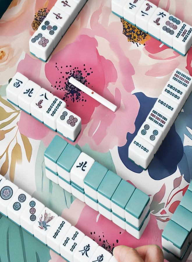 molovsiny Mahjong Mat for Table Durable Mahjong Table Cover with Unique Design, Premium Mahjong Accessories, Perfect Mahjong Gifts for Women, Game Mat for Mahjong and Board Game Enthusiasts (Floral Blossom) - Image 4